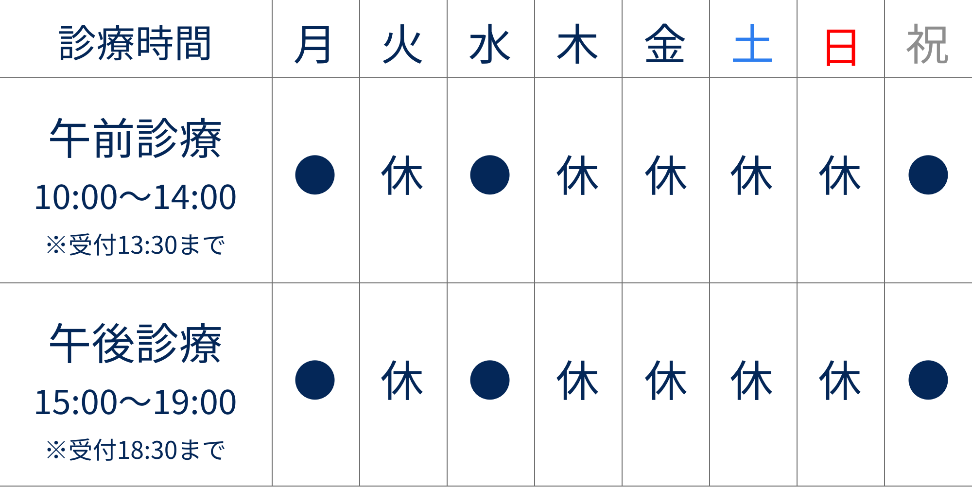 銀座有楽町内科_内科診療日時